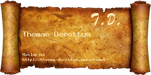 Thomae Dorottya névjegykártya